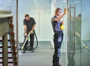commercial cleaning team